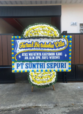 Papan Bunga Duka di Megang